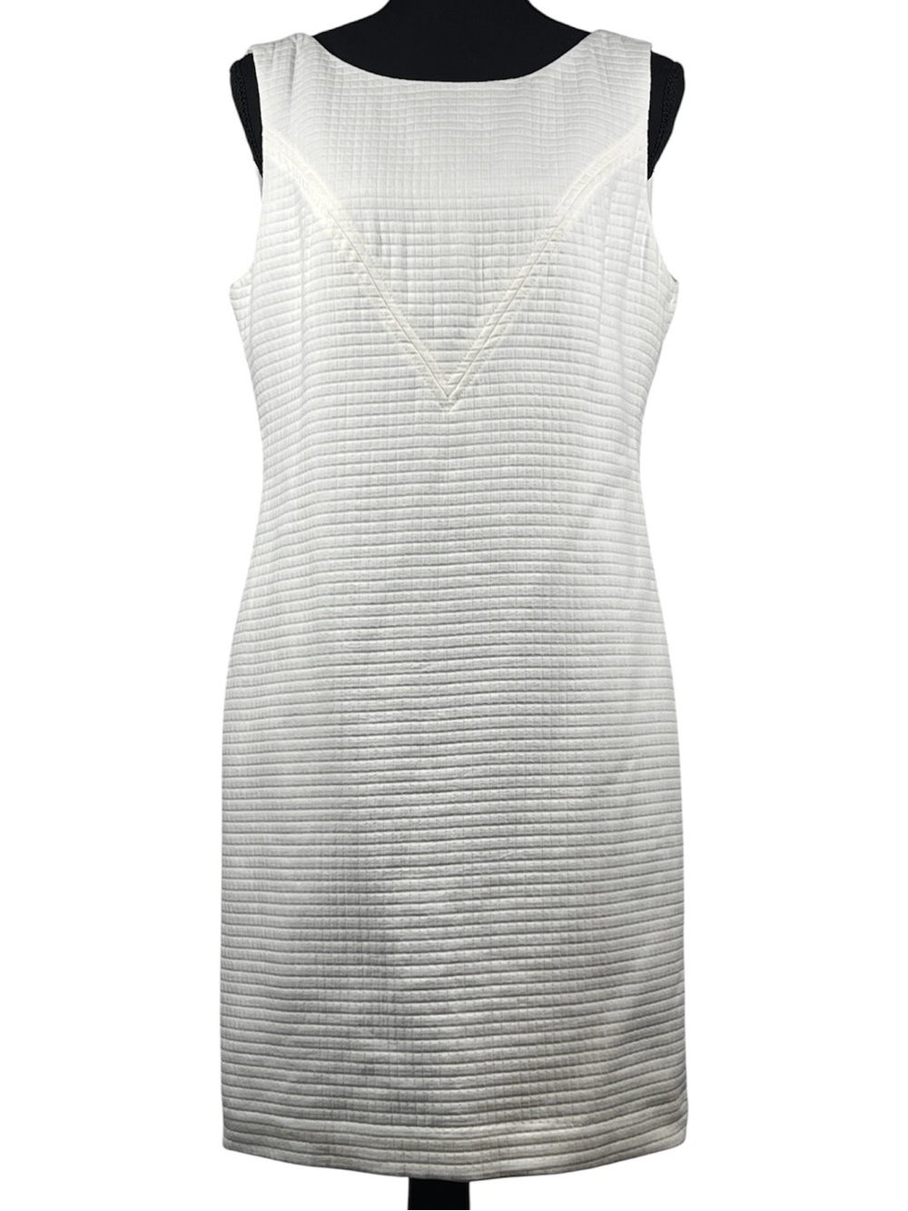 NWT Banana Republic x Mad Men Collection Ivory Quilted Sheath Dress, Size 8